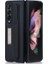 Galaxy Z Fold 3 5g Için Hakiki Deri + Pc Ayrılabilir Kalem Yuvalı Standlı Telefon Kılıfı - Mavi (Yurt Dışından) 5