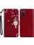 Galaxy A03S Için Baykuş Baskılı Yapay Elmas Dekorlu Standlı Deri Telefon Kılıfı - Kırmızı (Yurt Dışından) 1