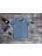 Organik Erkek Çocuk Mutlu Balık Baskılı Tasarım T-Shirt - Petrol Mavi 2