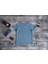 Organik Erkek Çocuk Mutlu Balık Baskılı Tasarım T-Shirt - Petrol Mavi 3
