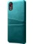 Galaxy Xcover 5 Için Pu Deri Kaplamalı Sert Pc Çift Kart Yuvalı Telefon Kılıfı - Koyu Pembe(Yurt Dışından) 2