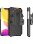 Apple iPhone 12 Için Döner Klipsli Pc + Tpu Telefon Kılıfı - Siyah 2