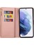 Galaxy S22 Ultra 5g Için Kayışlı Simli Manyetik Kapaklı Telefon Kılıfı - Pudra Pembe(Yurt Dışından) 5