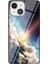 Apple Iphone 13 Mini 5.4 Inç Gökyüzü Desenli Temperli Cam Telefon Kılıfı - Çok Renkli (Yurt Dışından) 1