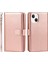 Apple Iphone 13 Mini 5.4 Inç Uyumlu Su Geçirmez Pu Deri Cüzdan Telefon Kılıfı - Pembe Altın (Yurt Dışından) 1