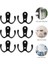 10 Adet 2 Pronged Ceket Kanca Duvara Monte 2 Delik Havlu Askısı Palto Şapka Giyim (Siyah) | Robe Hooks (Yurt Dışından) 4