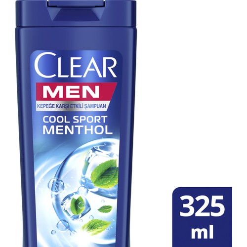 Clear Men Kepeğe Karşı Etkili Şampuan Cool Sport Menthol Ferahlatıcı Mentol Etkisi 325 ml