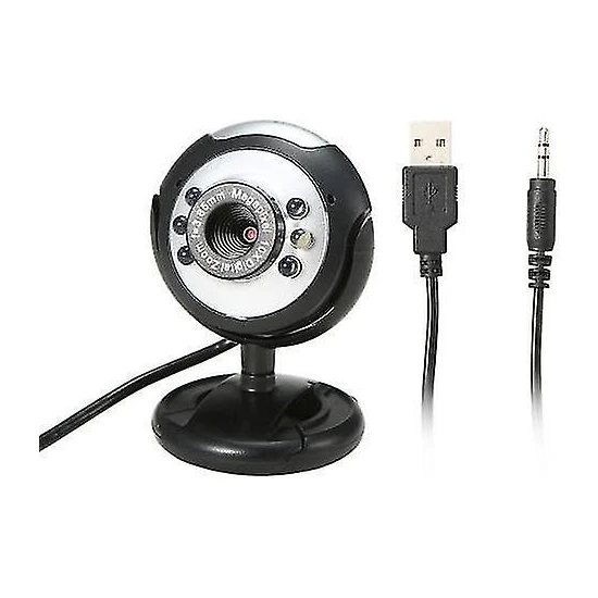 640P Webcam Mikrofon ile Canlı Webcam 360 Derece Dönebilen USB Web Kamera Pc Dizüstü Bilgisayar (Yurt Dışından)