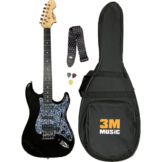 Lea Hss Manyetik Siyah Elektro Gitar Jaguar Kılıf Askı Kayışı Pena