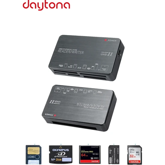 Daytona All In One USB 2.0 Reader & Writer – Sd - Microsd –  Cf - Ms/ms Pro / Ms Duo Kart Okuyucu