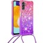 Galaxy A13 5g Için Quicksand Gradyan Renkli Parıltılı Kordonlu Tpu Telefon Kılıfı (Yurt Dışından) 2