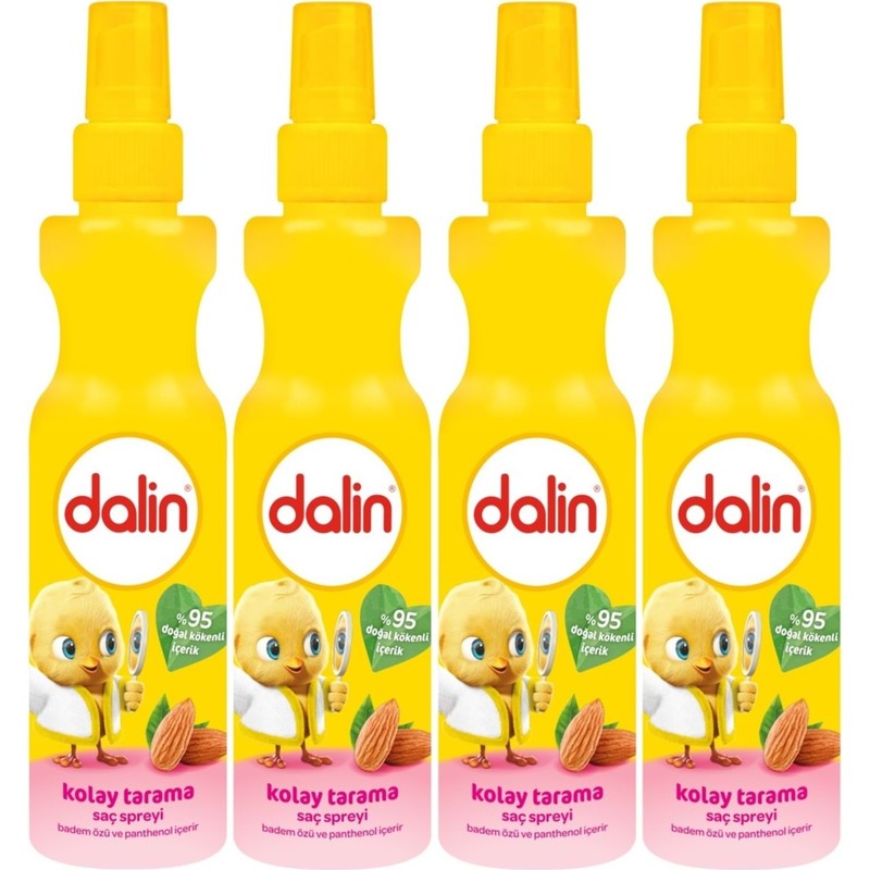 Dalin Kolay Saç Tarama Spreyi 200ML Badem Özlü (4 Lü Set)
