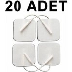 Cathay Kablolu Yedek Elektrot 20 Adet 5x5 cm Kare Tens Pedi Hijyenik Kullanım İçin