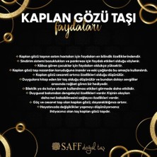 Saff Doğal Taş Kaplan Gözü Makrome Doğal Taş Bileklik 210080