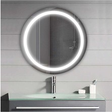 Global Led Mirror 70 cm Yuvarlak Banyo Aynası Ledli Ayna-Işıklı Ayna