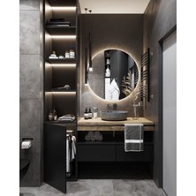 Global Led Mirror 50 cm Ledli Ayna Dresuar Hol Koridor Duvar Salon Banyo Wc Ofis Çocuk Yatak Odası Boy