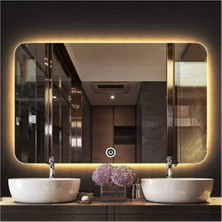 Global Led Mirror 80X120 cm Dokunmatik Tuşlu Ledli Ayna Banyo Aynası Dekoratif Ayna Boy Ayna Salon Duvar Ayna