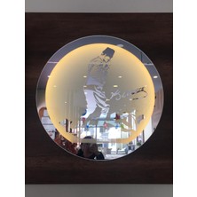 Global Led Mirror Atatürk Silüetli Portreli Ledli Dokunmatik  Ayna