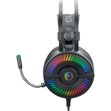 Gametech Vol-I Siyah USB 7.1 Version Rgb Ledli Gaming Oyuncu Mikrofonlu Kulaklık