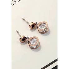 Osmanlı Gümüş Lena Kararmayan  Kadın Çelik Küpe