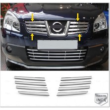 Fams Otomotiv  Nissan Qashqai J10 Krom Ön Panjur 8 Parça 2007-2010 Paslanmaz Çelik