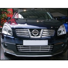 Fams Otomotiv  Nissan Qashqai J10 Krom Ön Panjur 8 Parça 2007-2010 Paslanmaz Çelik