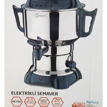 Mupa Elektrikli Çay Makinesi Inox/siyah Semaver Elektrikli Çaycı