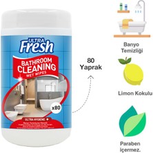 Ultra Fresh Banyo Yüzeyi Temizleme Mendili Kutulu 80 Yaprak