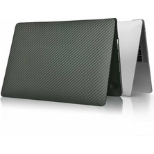 Wiwu MacBook 14.2 Inc 2021 Kılıf 360 Derece Tam Korumalı Karbonfiber Sert Kılıf Macbook Yeşil
