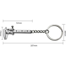 Puluz 5 Adet Mini Sürmeli Kumpas Anahtarlık Anahtarlıklar Gümüş Rengi  (Yurt Dışından)