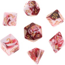 Dynwave Polyhedral Zar Kurulu Oyunları Dnd Rpg Mtg Beyaz Kırmızı Için Çift Renkler Aile Oyunları (Yurt Dışından)