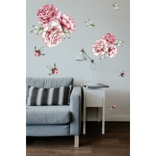 Duende Sticker Pembe Şakayıklar Dekoratif Duvar Stickerı