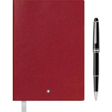 Montblanc Meisterstück Roller Kalem-Kırmızı Not Defteri Set 118910
