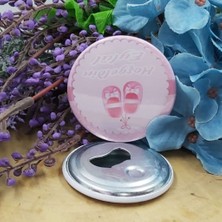 Hayaller Dükkanı 15 Adet Pusetli Bebek Konsept Baskılı Bebek Şekeri Metal Magnet Açacak 58 mm
