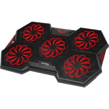 Frisby Gp4 E-Sport Desing 5 Fanlı Ledli Pro Standlı 15-17" Uyumlu Notebook Soğutucu