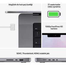 Apple MacBook M1 Pro Çip 10C Cpu - 16C Gpu 32 GB 1 Tb SSD Macos 16 Qhd Gümüş Z14YM1PRO321-TQ6
