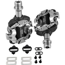 Homyl Hafif Bisiklet Pedalları Cleats Set Mtb Bisiklet Sürme Spd Gümüş Için Clipless Pedal (Yurt Dışından)