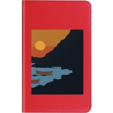 Activist Galaxy T720 Tab S5E Kılıf  360 Dönebilen  -  Kırmızı_retro_kanvas2