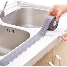 Epazzar Gri Izolasyon Şerit Bant Su Sızdırmaz Banyo Mutfak Lavabo Küvet Için Kenar Bant