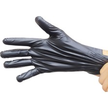 Floraplast Glove M Beden Pudrasız Siyah Elastik Eldiven 100'LÜ