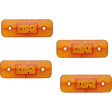 Öztek 4 Adet 9 Ledli Turuncu Yan Lamba Side Marker 12V-24V