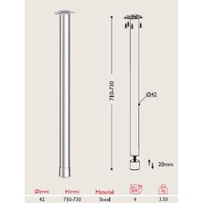 Gürçay Hırdavat Masa Ayağı 11.840 - 42MM (4 Adet) Siyah