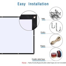 Prettyia 60 '' Kapalı Taşınabilir Projektör Ekran Yumuşak Ev Sinema Filmi Ekran 60INCH (Yurt Dışından)