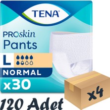 Tena Proskin Pants Normal Emici Külot, Büyük Boy (L), 5.5 Damla, 30'Lu 4 Paket 120 Adet