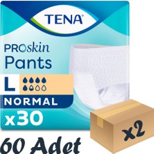 Tena Proskin Pants Normal Emici Külot, Büyük Boy (L), 5.5 Damla, 30'Lu 2 Paket 60 Adet