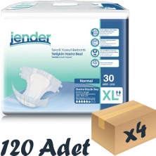 Jender Tekstil Yüzeyli Bel Bantlı Yetişkin Hasta Bezi Xlarge 30'Lu 4 Paket 120 Adet