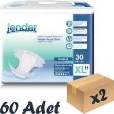 Jender Tekstil Yüzeyli Bel Bantlı Yetişkin Hasta Bezi Xlarge 30'Lu 2 Paket 60 Adet