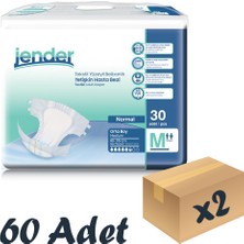 Jender Tekstil Yüzeyli Bel Bantlı Yetişkin Hasta Bezi Medium 30'Lu 2 Paket 60 Adet