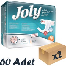 Joly Esnek Bel Bantlı Yetişkin Hasta Bezi Large 30'Lu 2 Paket 60 Adet