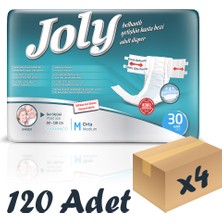 Joly Esnek Bel Bantlı Yetişkin Hasta Bezi Medium 30'Lu 4 Paket 120 Adet